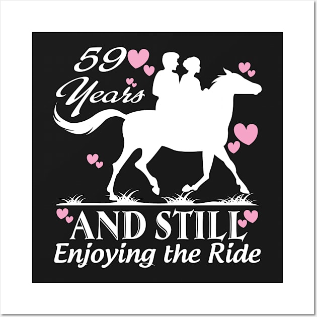 59 years and still enjoying the ride Wall Art by bestsellingshirts